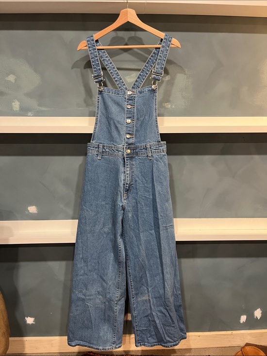 Universal Thread Denim - Universal Thread Blue Wide-Leg Denim Overalls